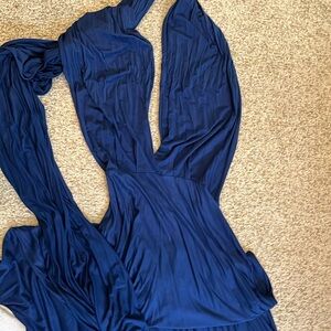 Navy convertible dress.